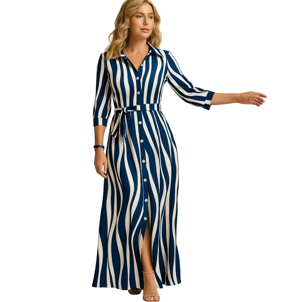 Women’s fashionable midi dress with slit