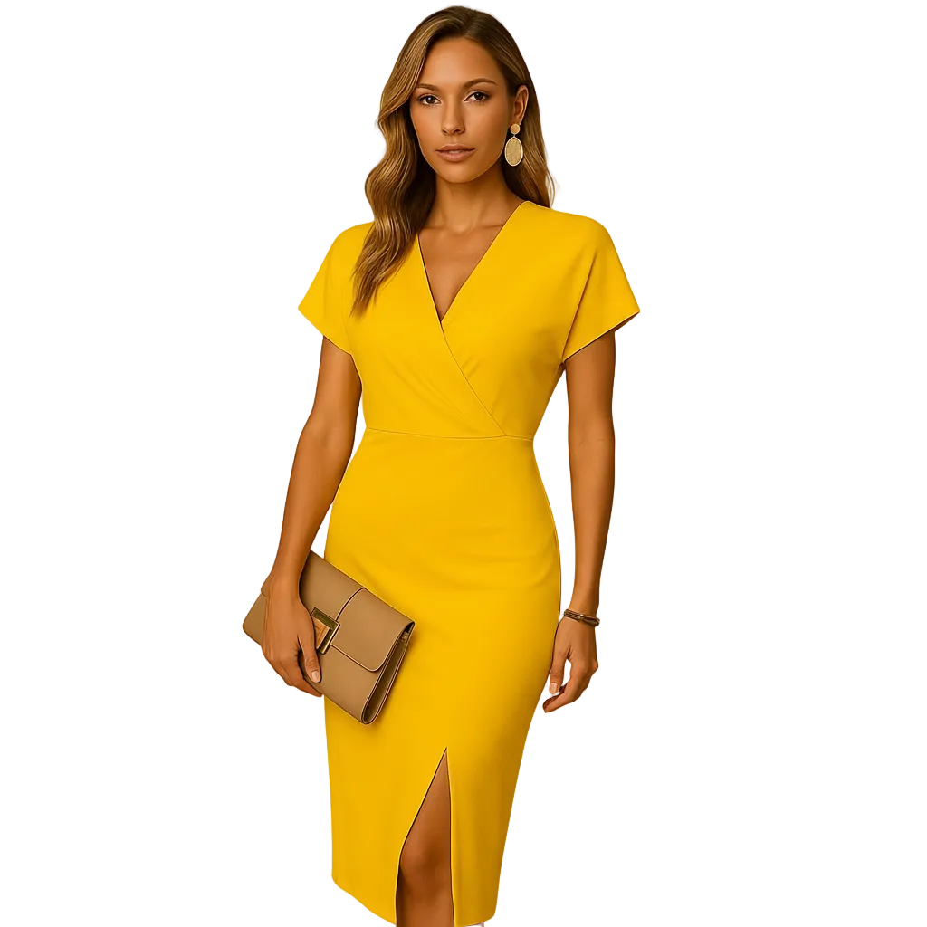 Women’s lightweight midi dress with elegant silhouette