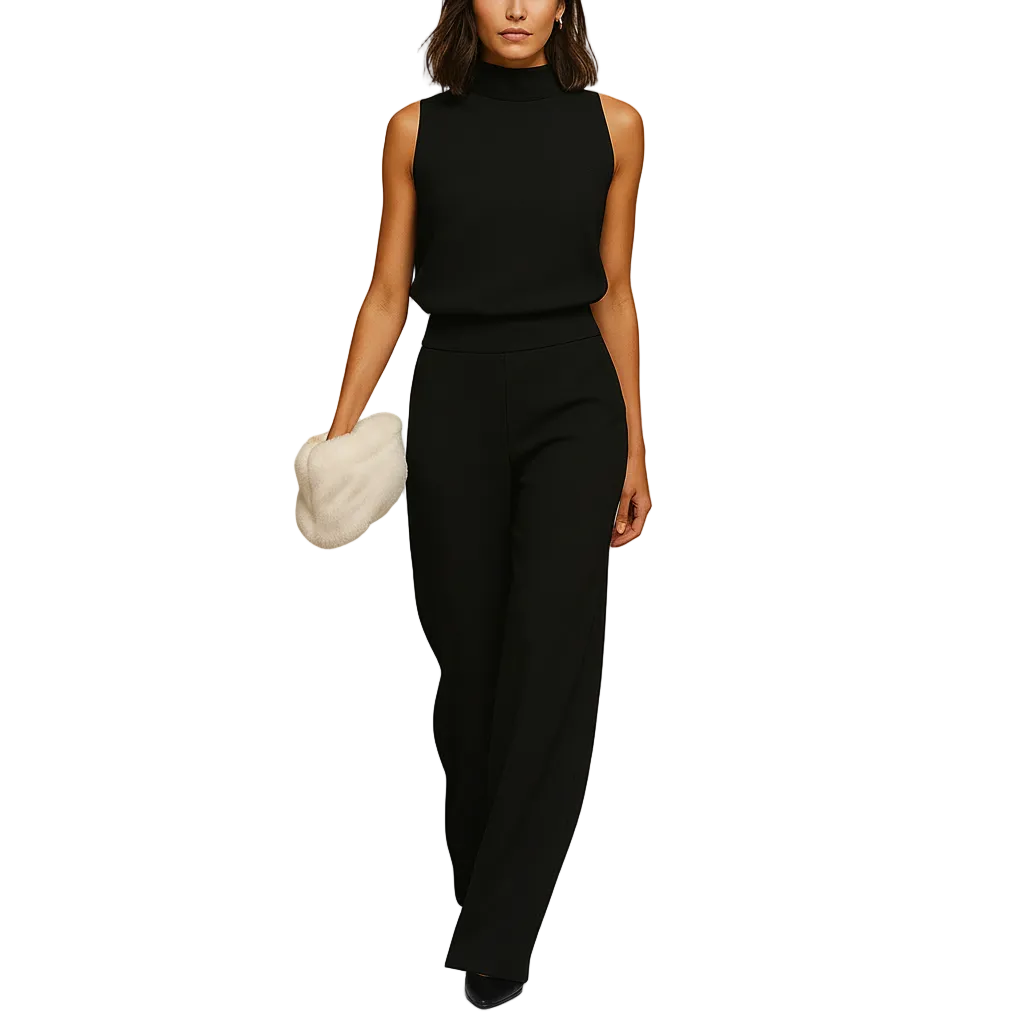 Women’s elegant halter-neck fashion jumpsuit