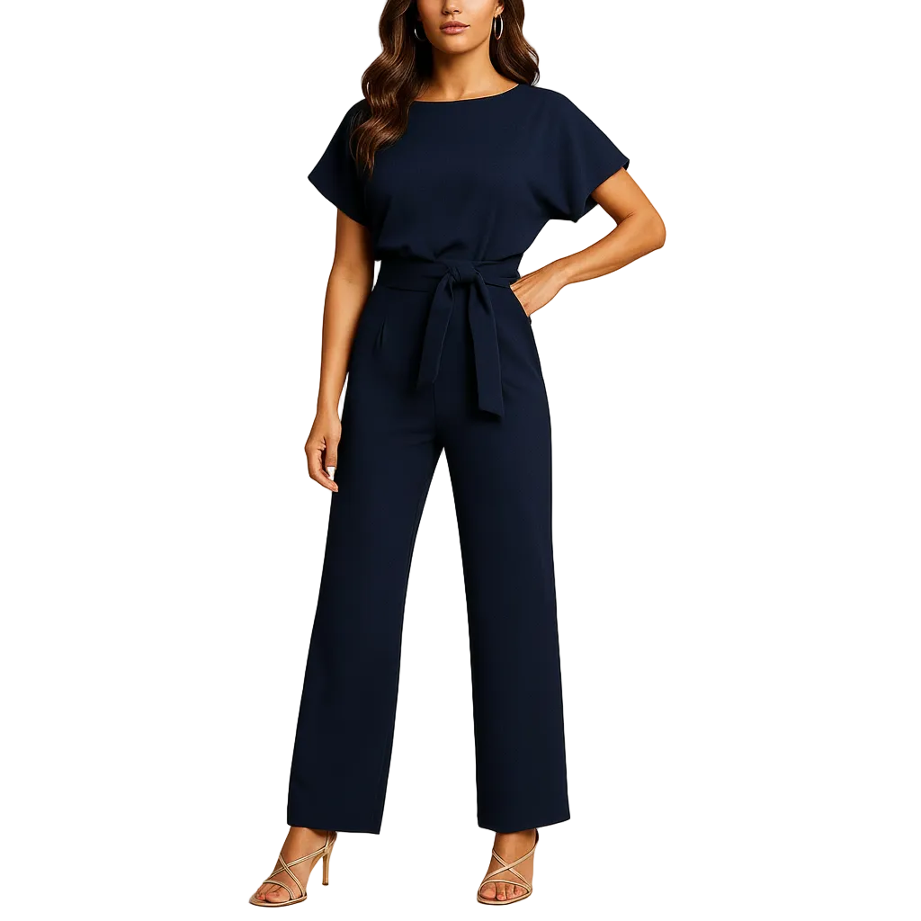 Women’s stylish lace-up front fashion jumpsuit