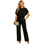 Women’s high-waist lace-up jumpsuit tailored outfit