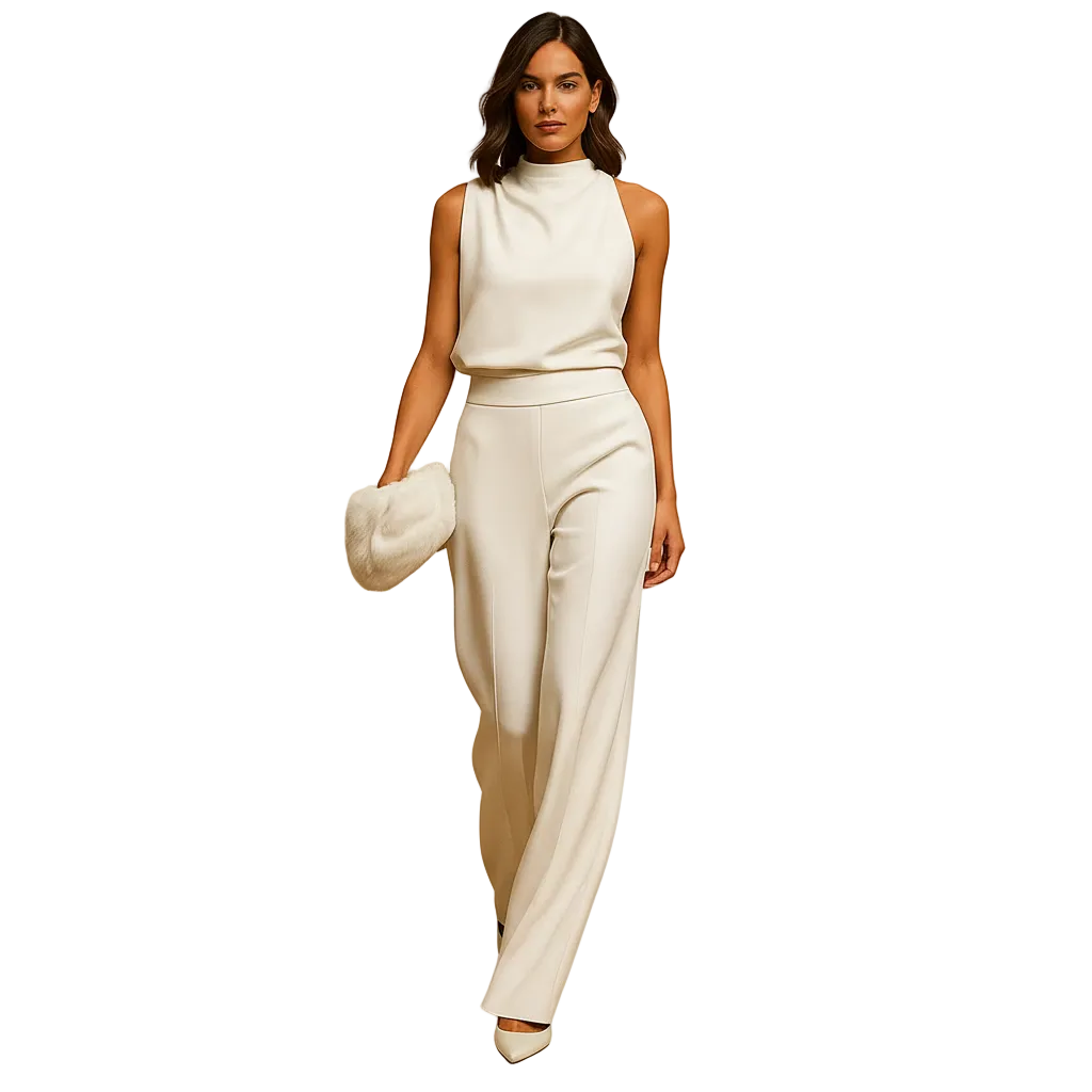 Women’s sophisticated wide-leg fashion outfit