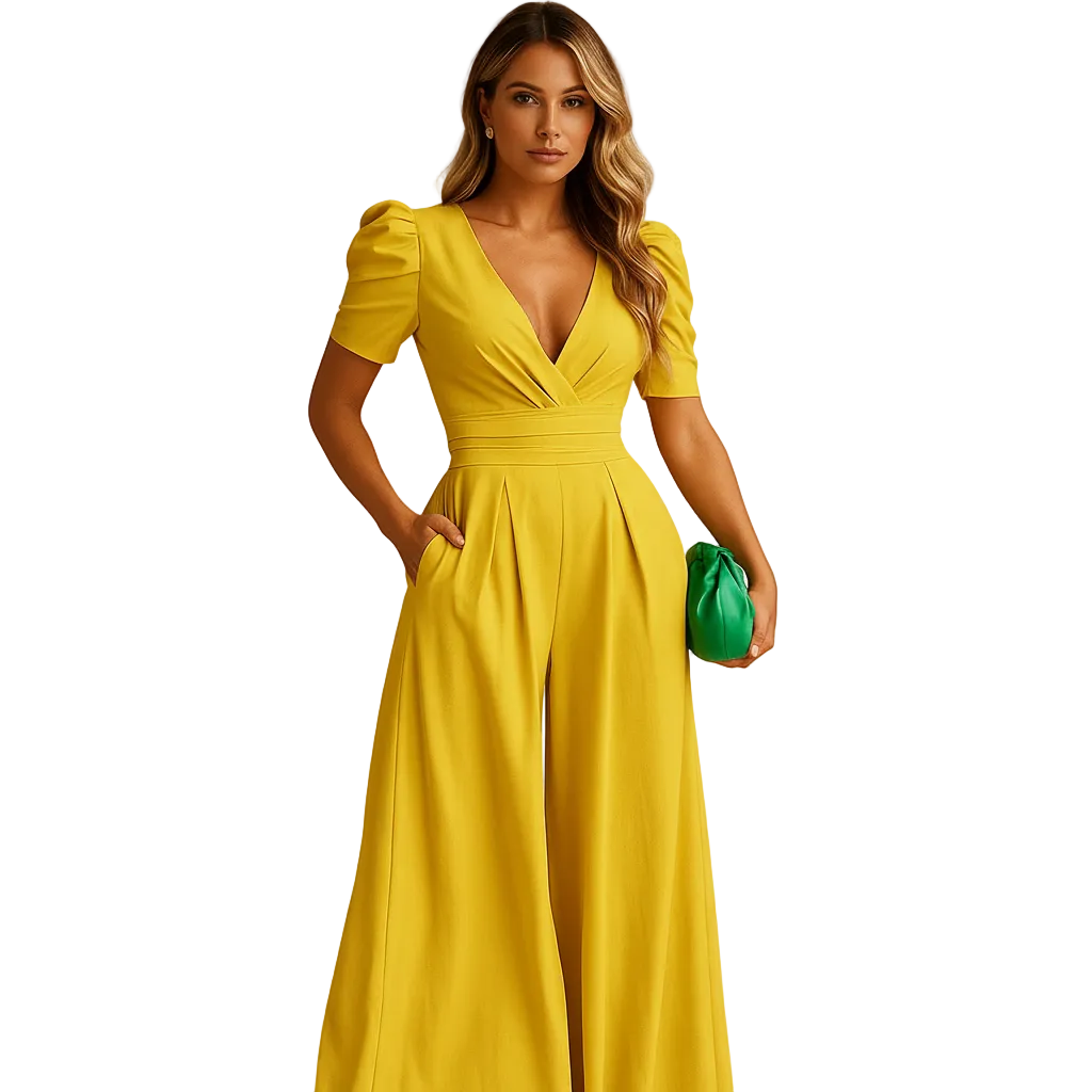 Women’s flowing silhouette fashion jumpsuit