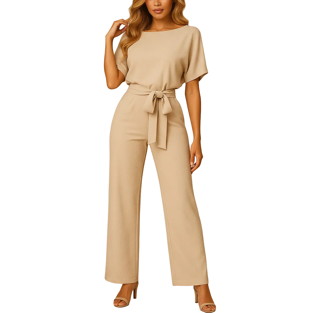 Women’s chic high-waist fashion jumpsuit