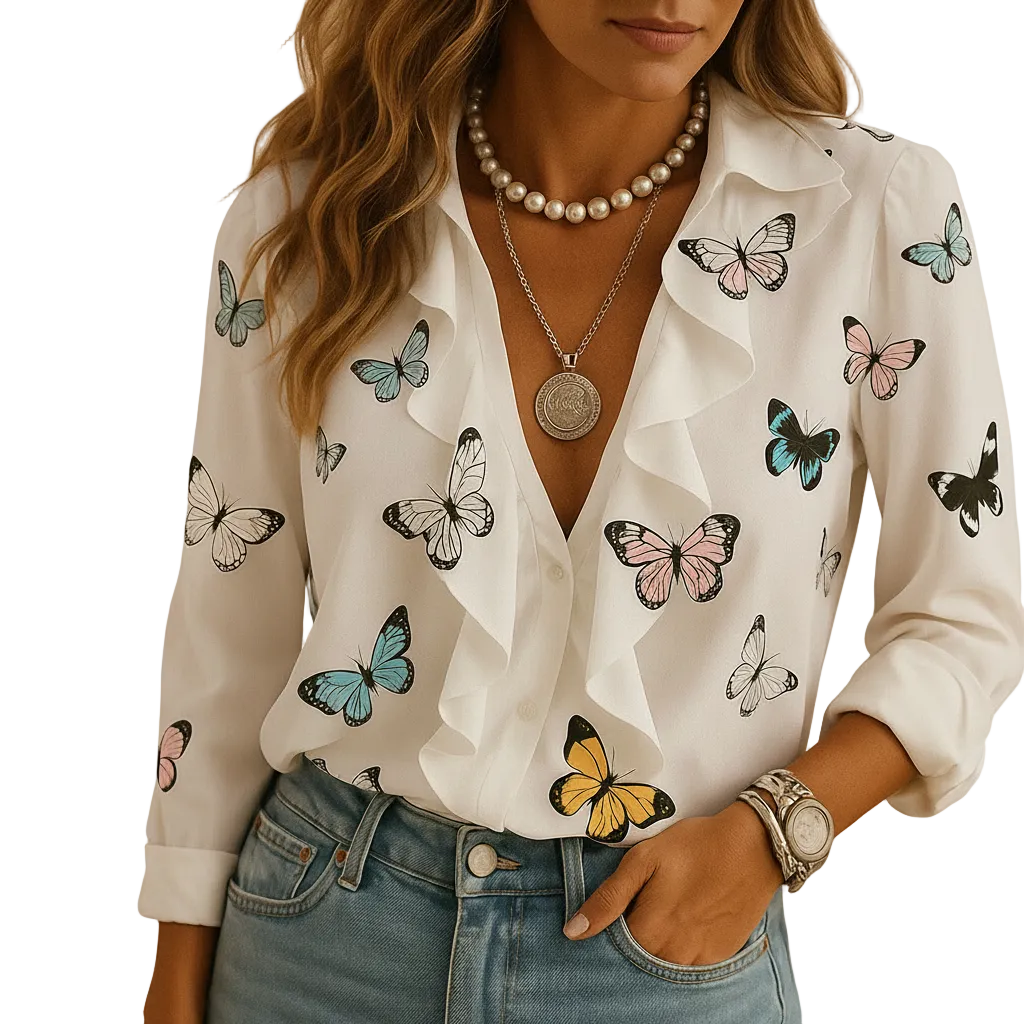 Women's casual V-neck sleeveless blouse
