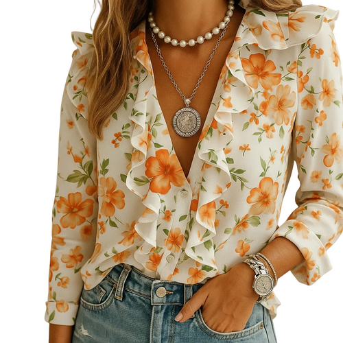 Women's sleeveless V-neck summer top casual lightweight blouse