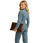 Women’s relaxed fit denim fashion outfit